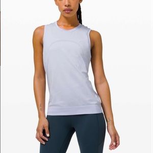Serene Blue Swiftly Breathe Muscle Tank